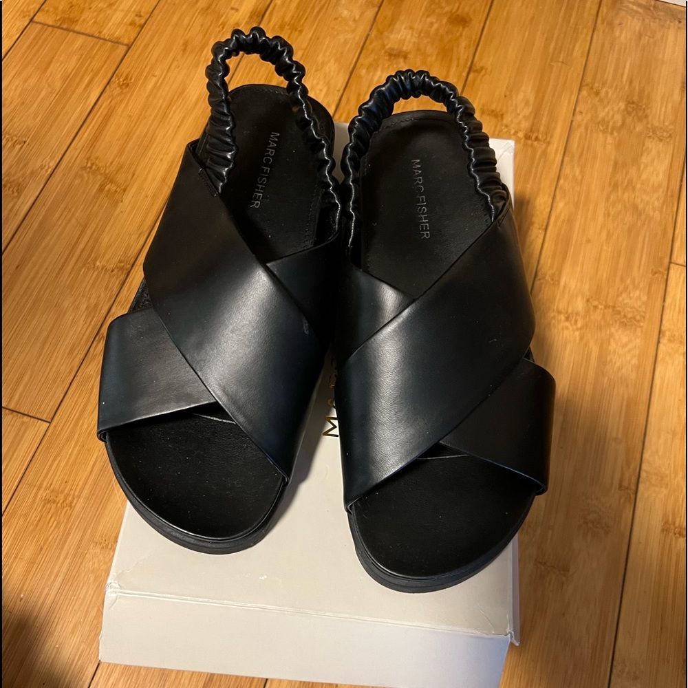 Black cross strap Marc fisher jivin sandal